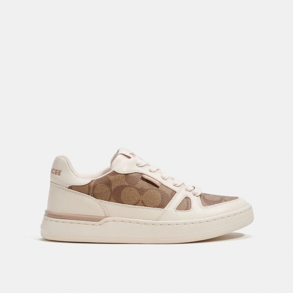 NWT Coach Outlet Clip Court Low Top Sneaker In Signature Canvas - Picture 2 of 7